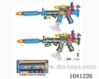 Electric gun with Light& gunfire& movement 2color mixed loading in opp bag
