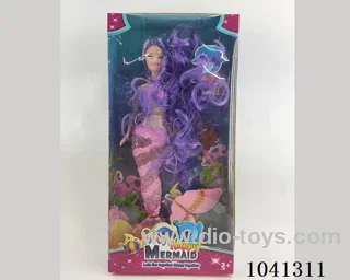 Mermaid doll with light&music in color box