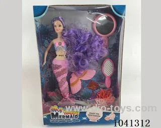 Mermaid doll with light&music in color box