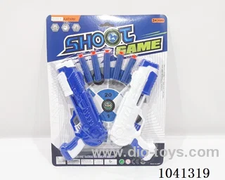 Soft bomb &ping pong gun set 2color mixed loading in blister card