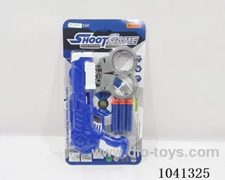 Soft bomb &ping pong gun set 2color mixed loading in blister card