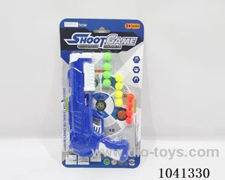 Soft bomb &ping pong gun set 2color mixed loading in blister card