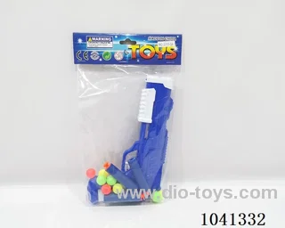 Soft bomb &ping pong gun set 2color mixed loading in PP bag with header