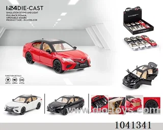 1:24 pull back car with sound&light in display box