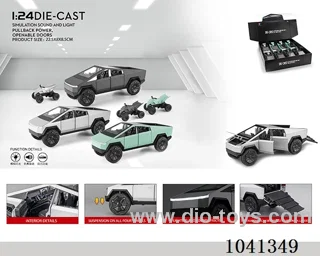 1:24 pull back alloy car with sound&light 3color mixed loading in display box