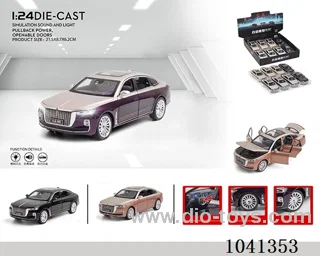 1:24 pull back car with sound&light 3color mixed loading in display box