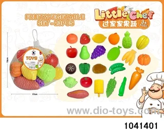 Plastic Bottled Fruits and Vegetables (23pcs) in Net bag