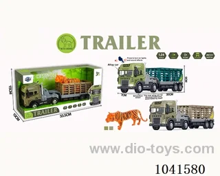 inertia alloy car with animal& light &musis 2color mixed loading include battery