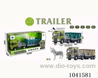 inertia alloy car with animal& light &musis 2color mixed loading include battery