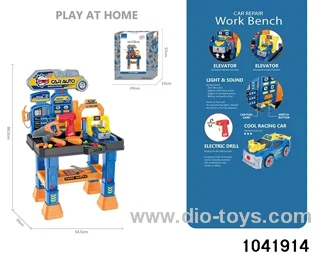 Audible and visual electric tool table in color box