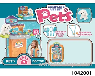 Pet care set in paper card