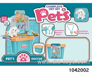 Pet care set in paper card