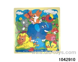 Wooden puzzles in Plastic film