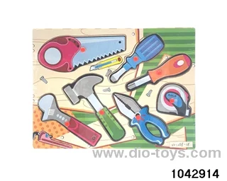 Wooden puzzles in Plastic film