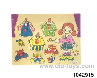 Wooden puzzles in Plastic film