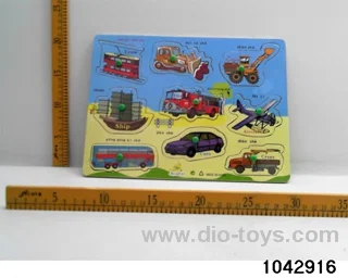 Wooden puzzles in Plastic film