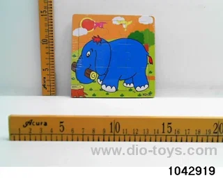 Wooden puzzles in Plastic film