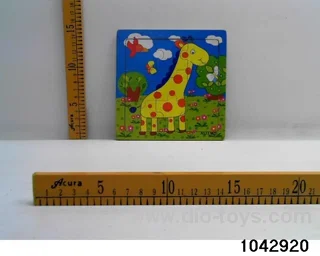 Wooden puzzles in Plastic film