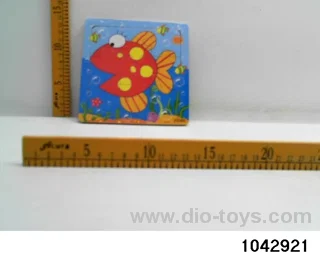 Wooden puzzles in Plastic film