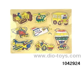 Wooden puzzles in Plastic film