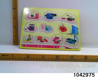 Wooden puzzles in Plastic film
