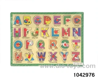 Wooden puzzles in Plastic film