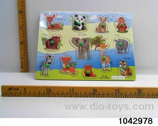 Wooden puzzles in Plastic film