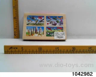 Wooden puzzles in box