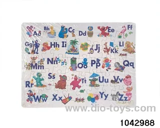 Wooden puzzles in Plastic film