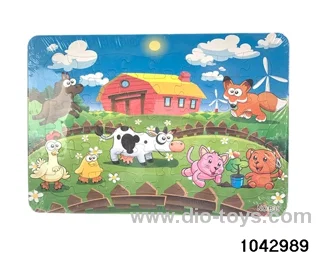 Wooden puzzles in Plastic film