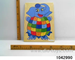 Wooden puzzles in Plastic film