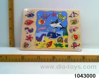 Wooden puzzles in Plastic film