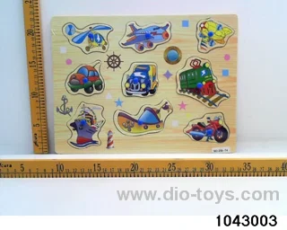 Wooden puzzles in Plastic film