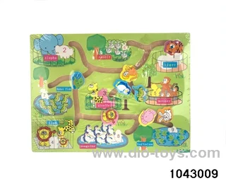 Wooden puzzles in Plastic film