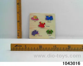 Wooden puzzles in Plastic film