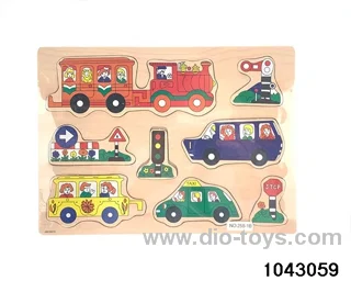 Wooden puzzles in Plastic film