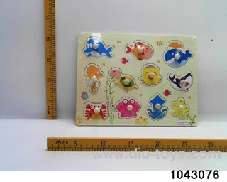 Wooden puzzles in Plastic film