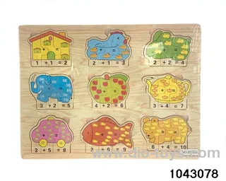 Wooden puzzles in Plastic film