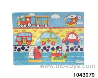 Wooden puzzles in Plastic film