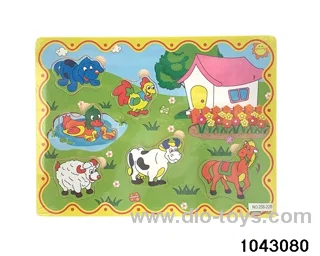 Wooden puzzles in Plastic film