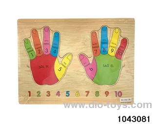 Wooden puzzles in Plastic film