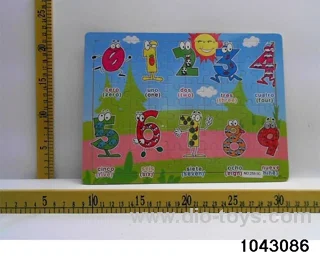 Wooden puzzles in Plastic film