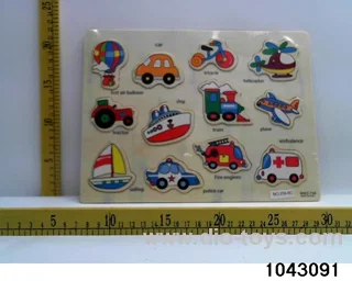 Wooden puzzles in Plastic film