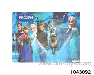 Wooden puzzles in Plastic film