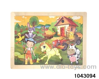 Wooden puzzles in Plastic film