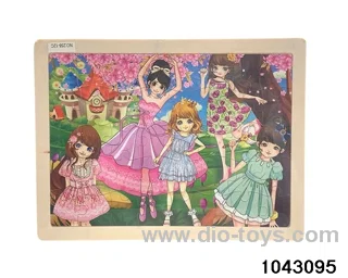 Wooden puzzles in Plastic film