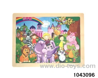 Wooden puzzles in Plastic film