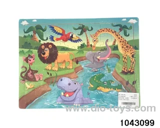 Wooden puzzles in Plastic film