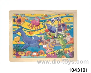 Wooden puzzles in Plastic film