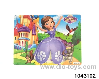 Wooden puzzles in Plastic film